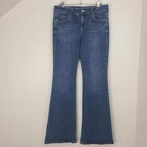 White House Black Market Blanc Jeans Wide Leg Feel Beautiful Medium Wash Size 6R